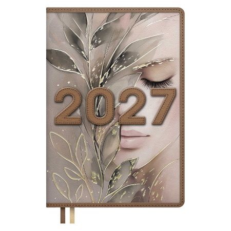 Ежедневник.2027г А5 7Бц Лесная нимфа, кожзам, 176л