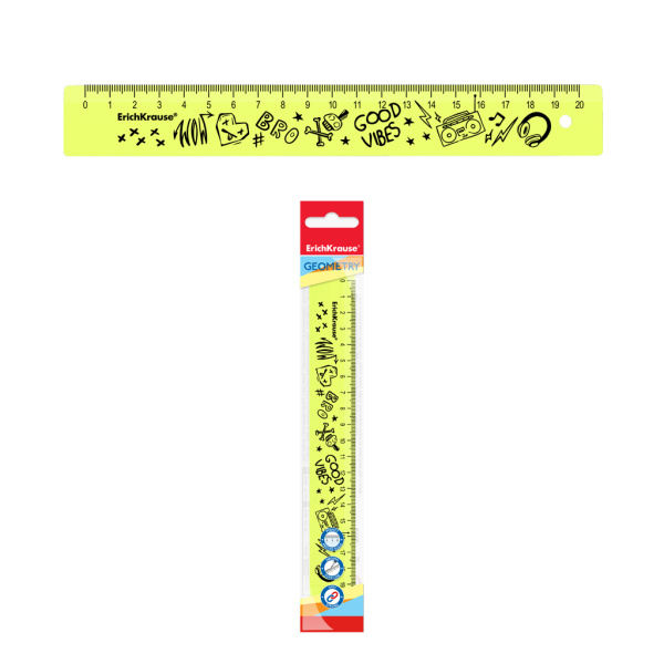 Линейка пластик 20см Scooter Master