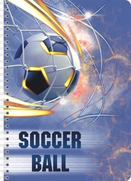 Тетрадь гребень  48л Soccer Ball, выб.лак