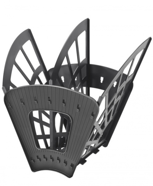 Лоток веер 3 секции черный