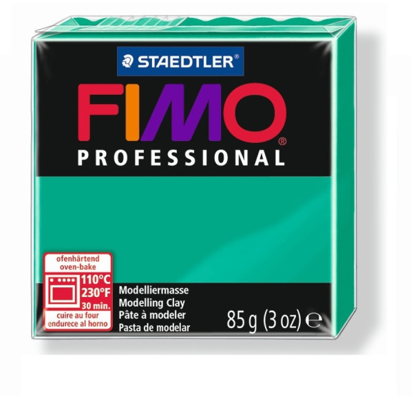 Глина полимерная STAEDTLER FIMO professional чисто-зеленая, 85гр
