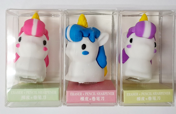 Точилка + ластик Единорог
