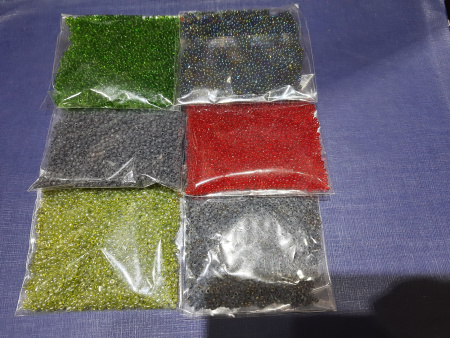 Бисер черный 2мм 50г круглый