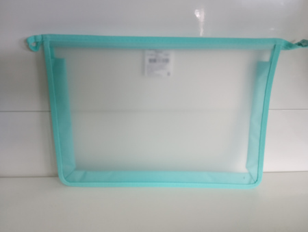 Папка д/тетр А4 на молнии  "офис" Мятная