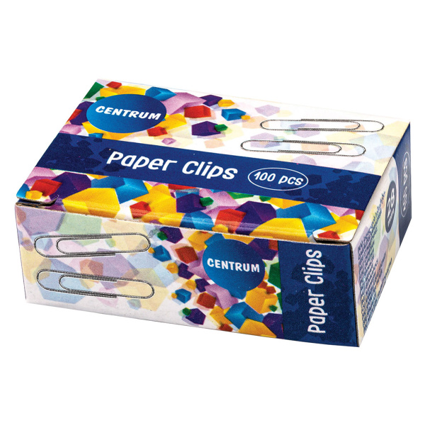 Скрепки канц. 28мм 100шт никель