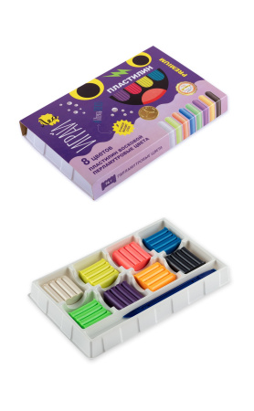 Пластилин восковой Играй 08цв. 96гр Перламутровые цвета