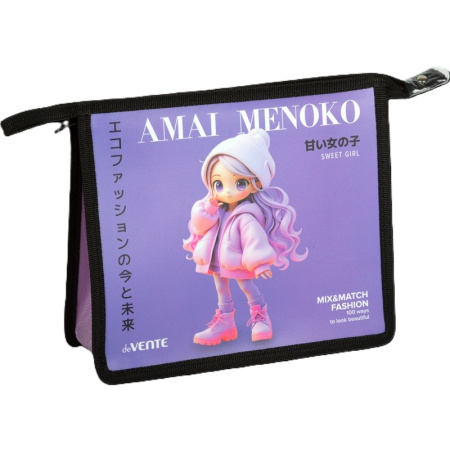 Папка д/тетр  А5  на молнии  Amai Menoko, песок