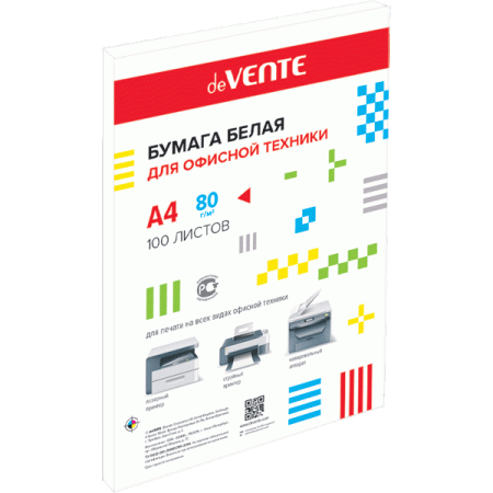 Бумага A4 deVente 100л 80гр/м для офисн. техники АКЦИЯ