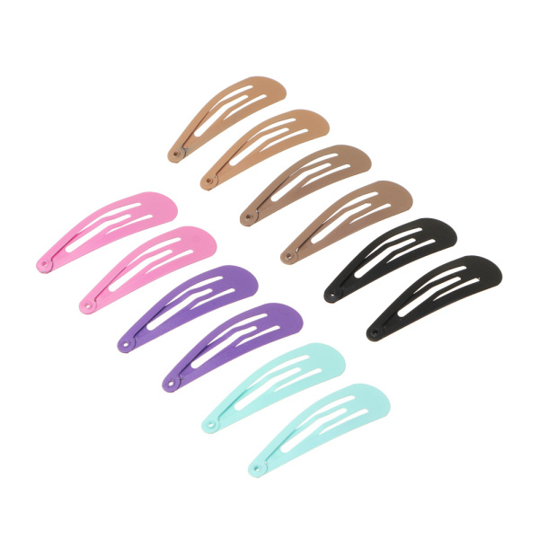 Заколка д/волос 6шт/уп 5см  метлл.