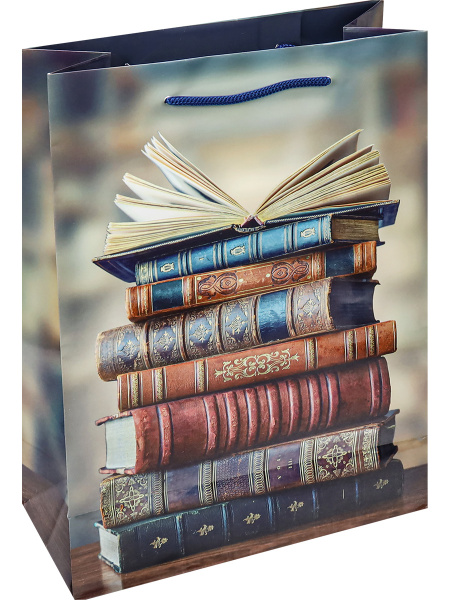 Пакет подарочный 18*23 ламинир. Драгоценные книги