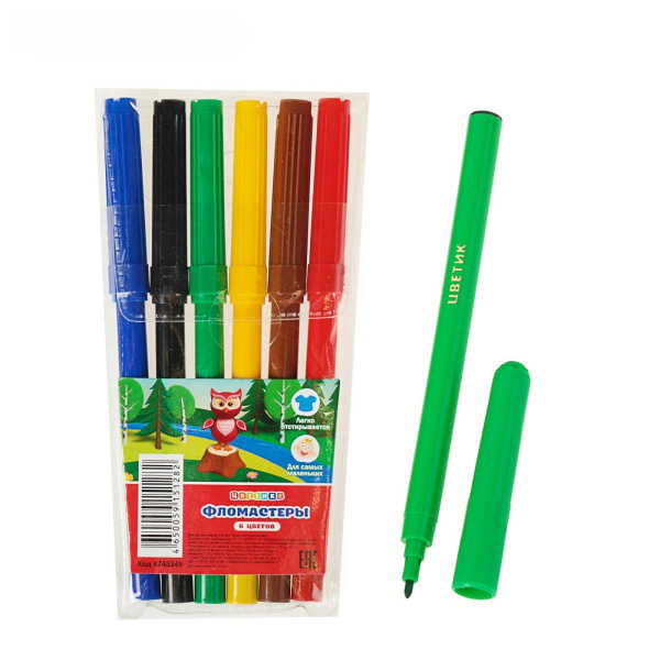 Фломастеры  6цв Цветик
