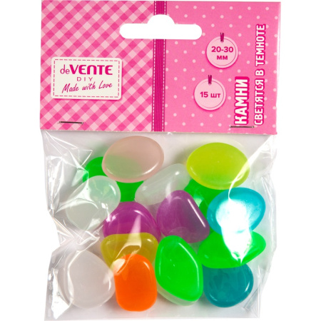 Камни Diy. Прибойный блеск 20-30мм 30г, свет. в темноте