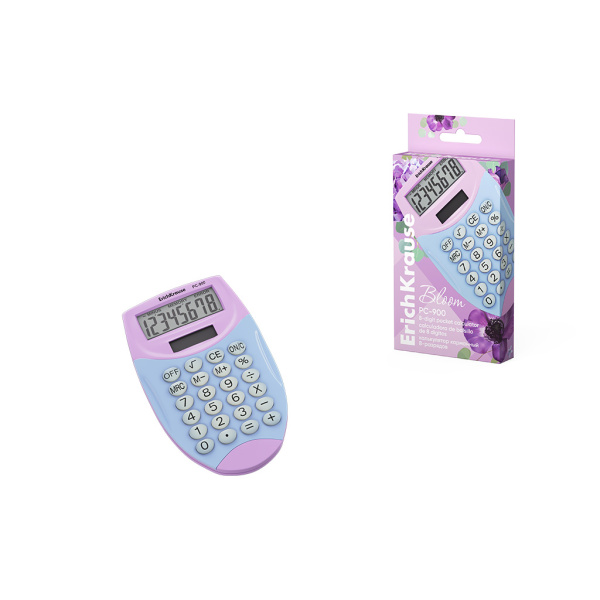 Калькулятор  карман.  8разр  PC-900 Pastel Bloom