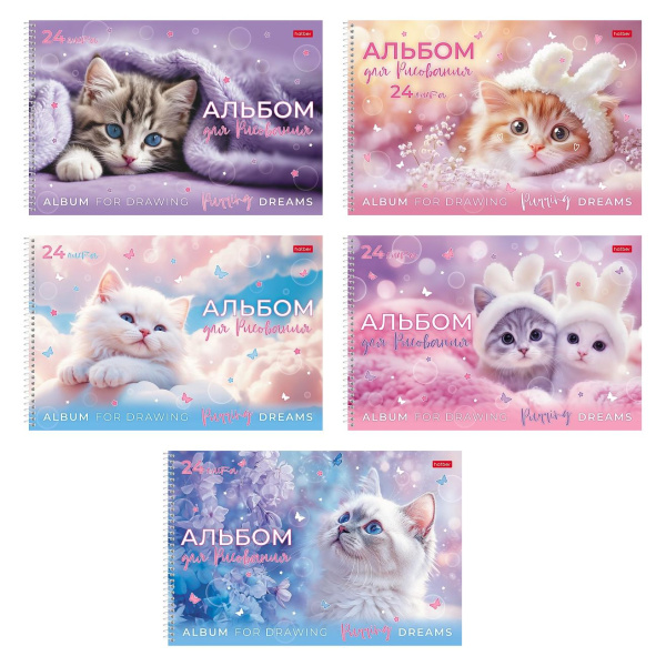 Альбом/гребень 24л Нежные мечты, пластик.обл.