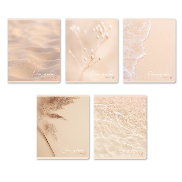 Тетрадь 48л Бежевый кашемир, пластик.обл.