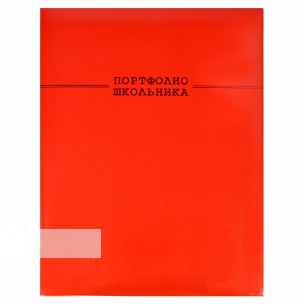 Портфолио Школьника Красный, 20файлов, 7 цв. вкладышей