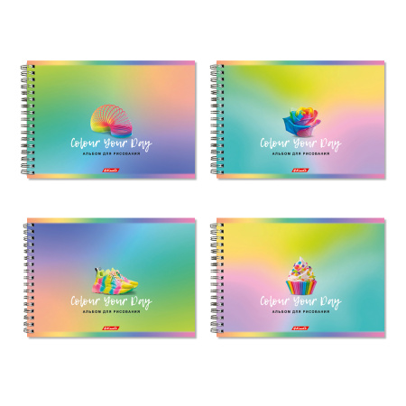 Альбом/гребень 40л Калейдоскоп цвета