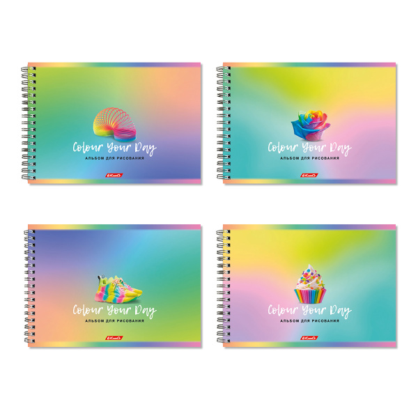 Альбом/гребень 40л Калейдоскоп цвета