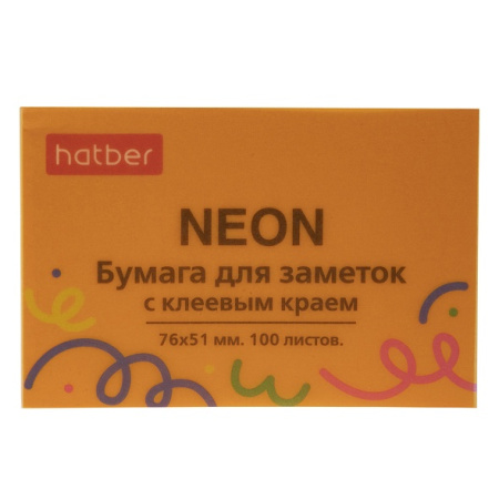 Стикер 51*75мм neon Оранжевый 100л