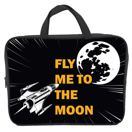 Папка с ручками А4 Fly me to the moon, широкая боковина АКЦИЯ
