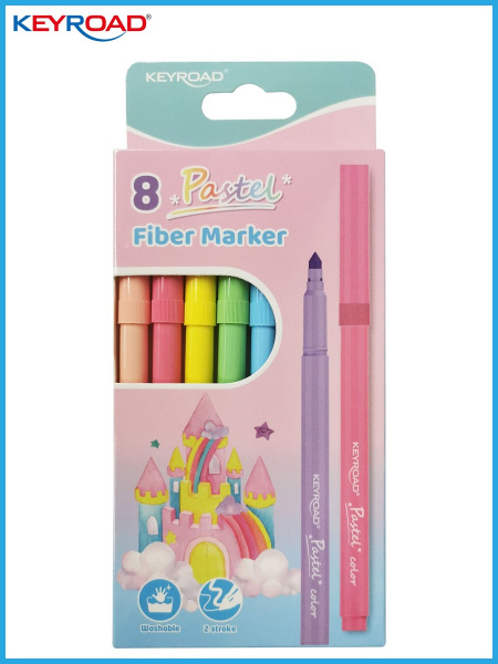 Фломастеры  8цв Keyroad Pastel