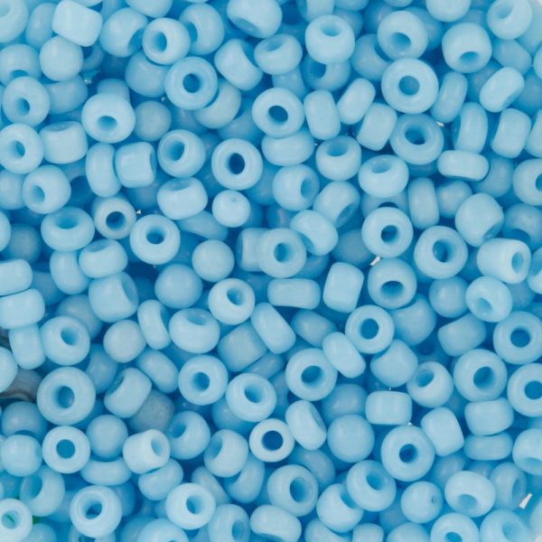 Бисер голубой яркий 3мм 10гр матовый непрозрачный (0041-0055)