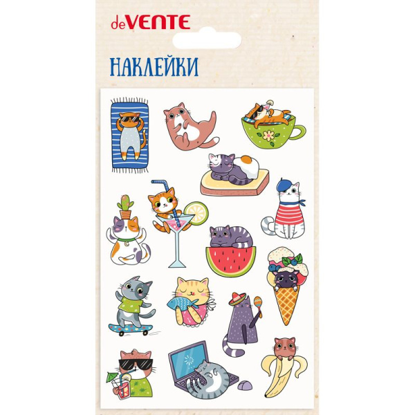 Наклейки А5 Cat`s daily, объёмные многоразовые