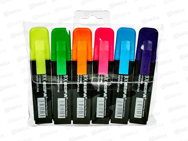 Маркер  текст. набор 6цв.