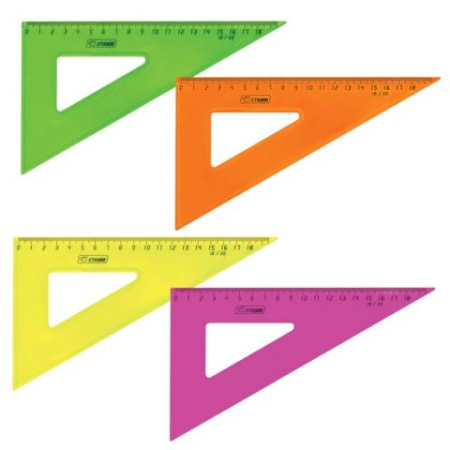 Треугольник пластик 18см 30*60 Neon Cristal