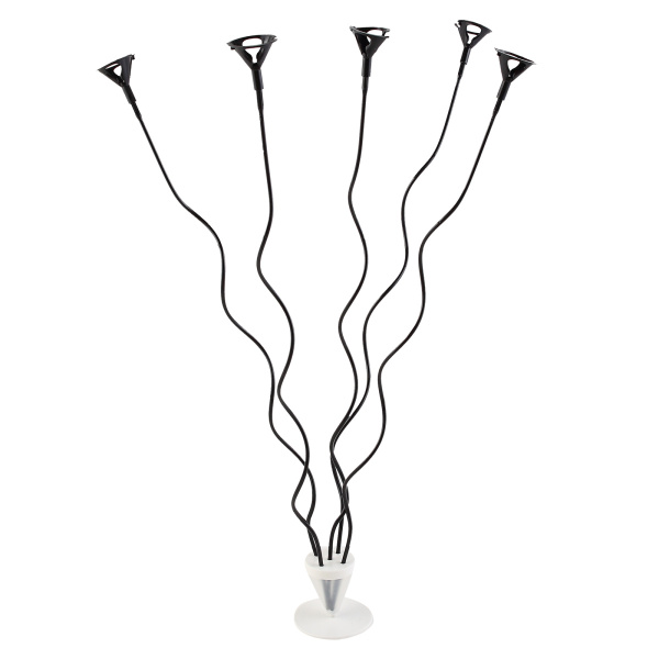 Подставка для воздушных шаров Волна, черная, настольная (5шар)