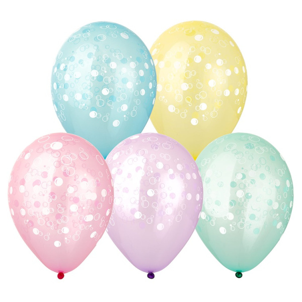 Шар возд шелк Кристалл 36см Мыльные пузырьки (14")