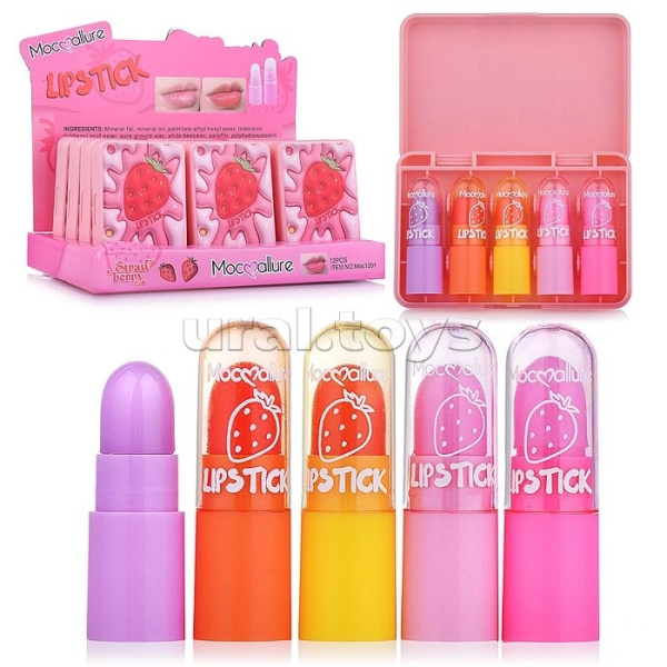 Детская косметика Помада "Сочная клубничка", 5шт