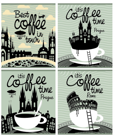 Тетрадь линия 48л Кофе в городе