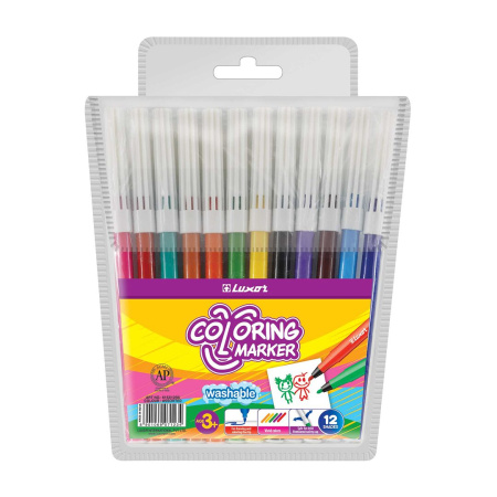 Фломастеры 12цв смываемые