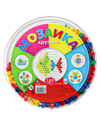 Игра развивающая Мозаика круглая 150шт