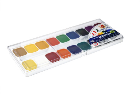 Краски акв. Классика Медовая 18цв. пластик уп. Луч