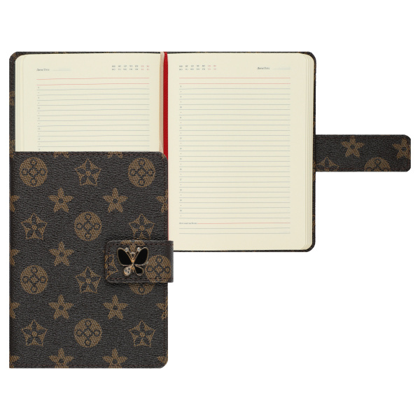 Ежедневник А5 7БЦ Modern style коричн, кожзам, на магните, 168л