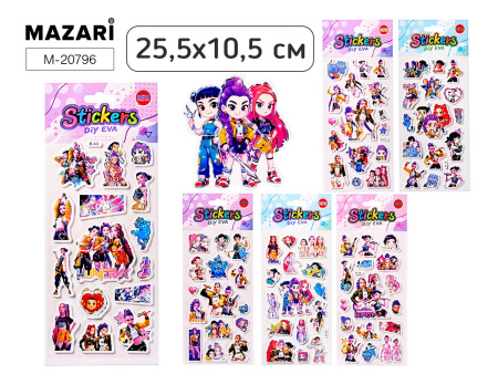 Наклейки Декоративные 10,5*22,5см K-Pop