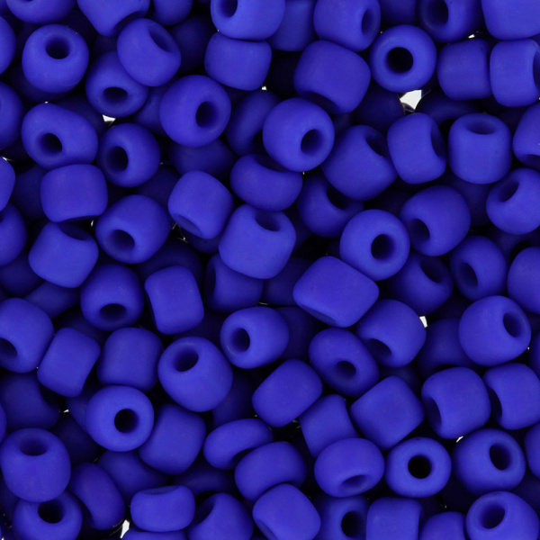 Бисер т.синий 3мм 10гр круглый непрозрачный матовый (0041-0055)