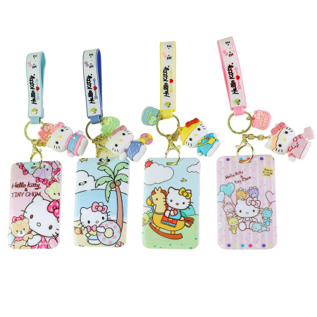 Бейдж 110*70мм Hello Kitty с брелком, карабин