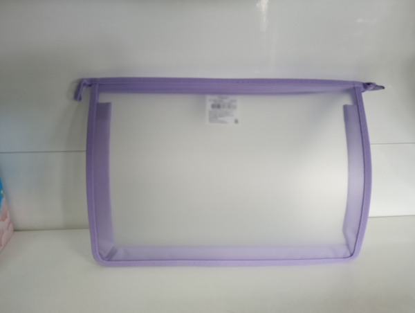 Папка д/тетр А4 на молнии  "офис" Сиреневая