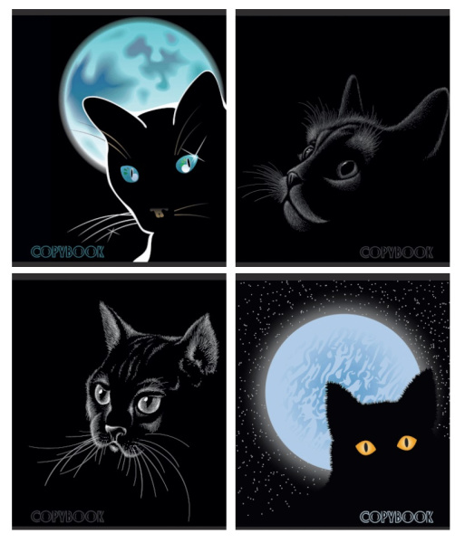 Тетрадь 40л Черная кошка