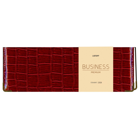 Планинг/гребень 2026г.7Бц Grand croco бордо, кожзам, поролон, 56л