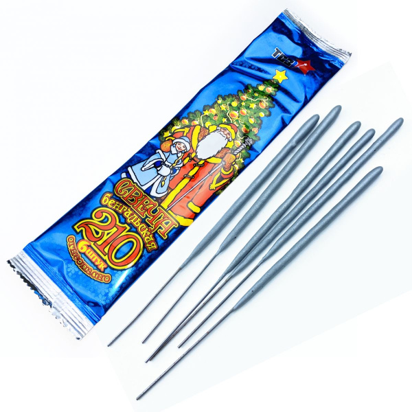 яБенгальские свечи h210мм   6шт