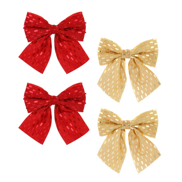 яБант на елку 14*13см 2шт (красный, золото)