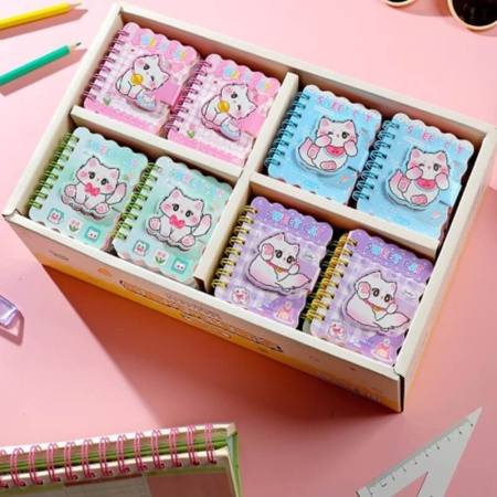 Блокнот/гребень А7 80л Sweet cat, на липучке