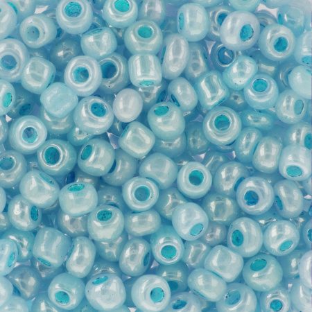Бисер бирюзовый 3мм 10гр непрозрачный перламутровый (0041-0155)