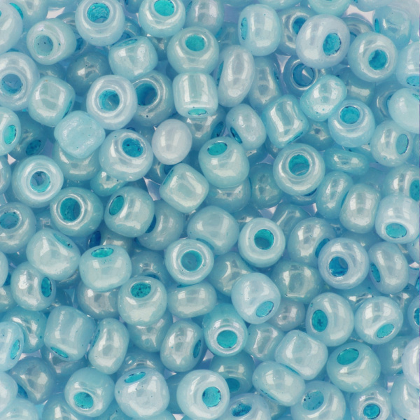 Бисер бирюзовый 3мм 10гр непрозрачный перламутровый (0041-0155)