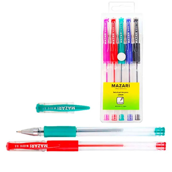 Набор гелевых ручек  5цв. Lipari