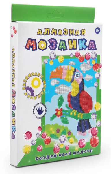Алмазная мозаика частичная 15*20см Тукан АКЦИЯ